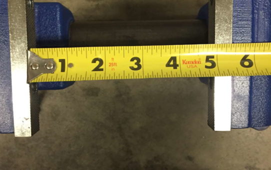 An image that shows the jaw opening length of a YOST Vise 750-DI Multi-Jaw Rotating Combination Bench & Pipe Vise with Swivel Base to be about 5"