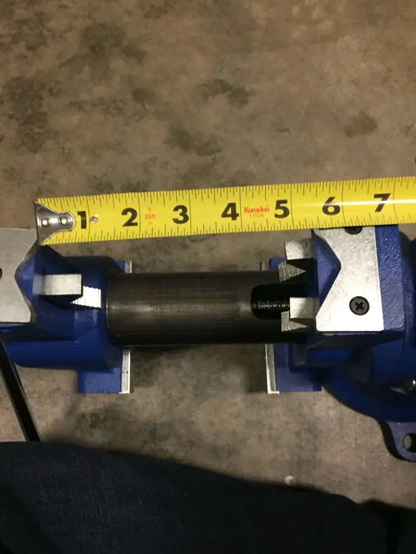 An image measuring the YOST 750-DI Vice pipe jaw opening