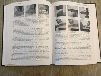 A picture of an inside page of "The skills of a blacksmith Volume 1: Mastering the fundamentals of blacksmithing" by Mark Aspery.